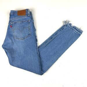 Levi's Premium 501 S Skinny Jeans Women's 26 X 28 Button Fly Light Light Wash